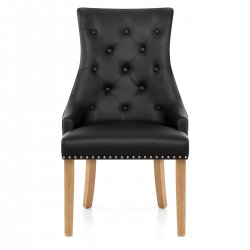 Esszimmerstuhl Eiche - Ascot - Leder Beige