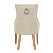 Esszimmerstuhl Eiche - Ascot - Leder Beige