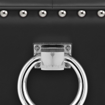 Esszimmerstuhl Eiche - Ascot - Leder Schwarz