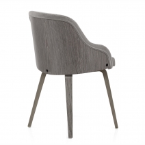 Samt Stuhl - Fusion Holz Grau