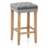 Belgravia Oak Stool Velvet