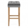 Belgravia Oak Stool Velvet