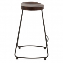 Bloc Stool Dark Wood