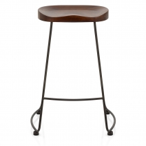 Bloc Stool Dark Wood