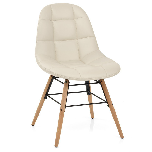 Echtlederstuhl - Tate Beige Echtlederstuhl - Tate Beige