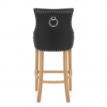 Lederfaserstoff Barhocker - Ascot - Eiche Schwarz
