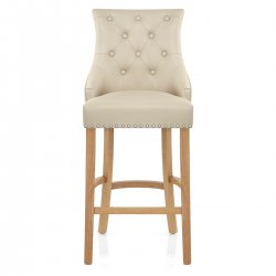 Lederfaserstoff Barhocker - Ascot - Eiche Schwarz