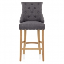 Stoffbarhocker - Ascot - Eiche Dunkelgrau