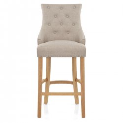 Stoffbarhocker - Ascot - Eiche Dunkelgrau