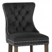 Samt Barhocker - Kensington Schwarz
