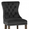 Samt Barhocker - Kensington Schwarz