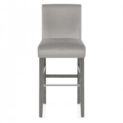Samt Barhocker - Brunswick Grau