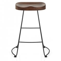 Freedom Black Stool Dark Wood