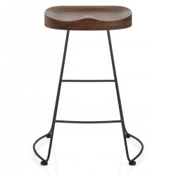 Freedom Black Stool Dark Wood