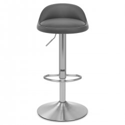 Kunstleder Barhocker Gebürstet – Lulu Schwarz