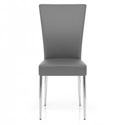 Kunstleder Chrom Stuhl - Picasso Schwarz