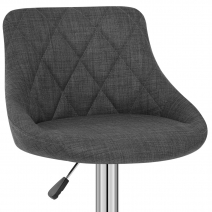 Stoff Barhocker Chrom - Stitch Grau