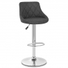 Stoff Barhocker Chrom - Stitch Grau