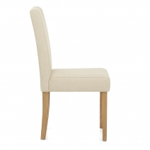 Stoff Esszimmerstuhl Eiche - Jackson Beige