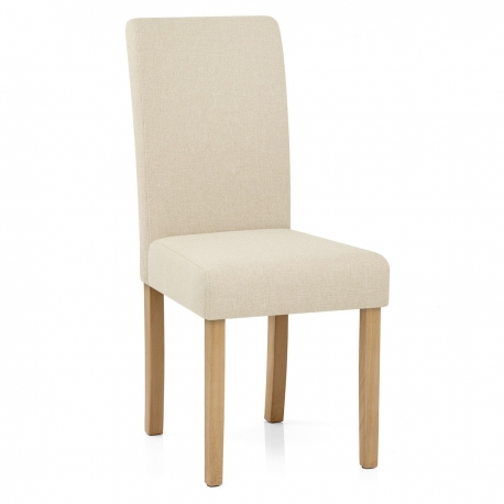 Stoff Esszimmerstuhl Eiche - Jackson Beige