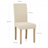 Stoff Esszimmerstuhl Eiche - Jackson Beige