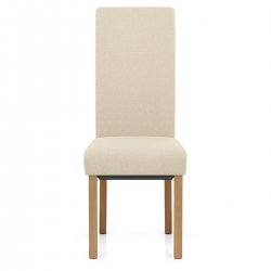 Stoff Esszimmerstuhl Eiche - Carolina Dunkelgrau