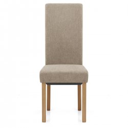 Stoff Esszimmerstuhl Eiche - Carolina Dunkelgrau