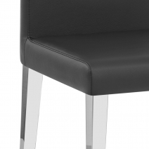 Kunstleder Stuhl Chrom - Dash Schwarz