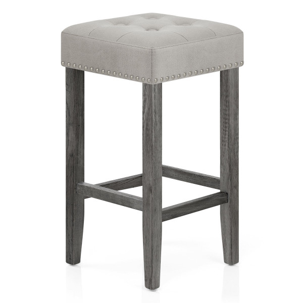 Samtbarhocker - Dove Grau Samtbarhocker - Dove Grau