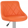 Kunstleder Barhocker Chrom - Stitch Orange
