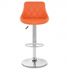 Kunstleder Barhocker Chrom - Stitch Orange