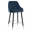 Samtbarhocker - Glam Blau