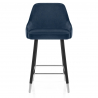 Samtbarhocker - Glam Blau
