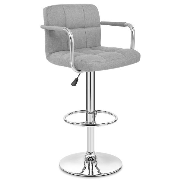 Stoff Barhocker - Maze Grau Stoff Barhocker - Maze Grau