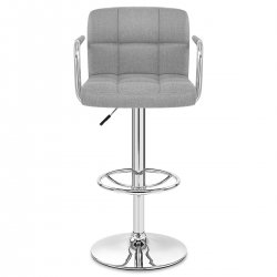 Stoff Barhocker - Maze Grau