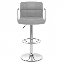 Stoff Barhocker - Maze Grau