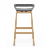 Barhocker Eiche - Crew Grau