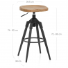 Holzbarhocker Industriell - Compass Holz