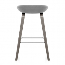 Samt Holz Barhocker - Epic Grau