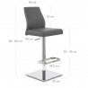 Echtleder Barhocker Chrom - Martello