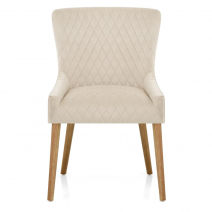 Samt Esszimmerstuhl - City Beige