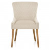 Samt Esszimmerstuhl - City Beige