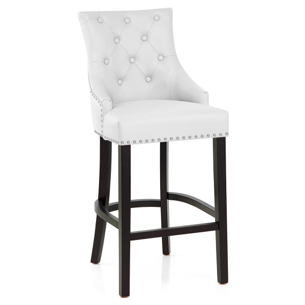 Lederfaserstoff Barhocker - Ascot Weiß Lederfaserstoff Barhocker - Ascot Weiß