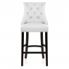 Lederfaserstoff  Barhocker - Ascot Weiß