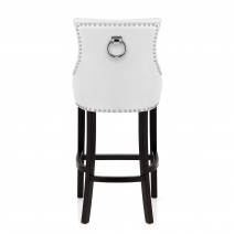Lederfaserstoff  Barhocker - Ascot Weiß