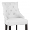 Lederfaserstoff  Barhocker - Ascot Weiß