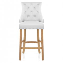 Lederfaserstoff Barhocker - Ascot - Eiche Schwarz