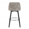 Wildleder Barhocker - Hamilton Grau