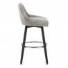 Wildleder Barhocker - Hamilton Grau
