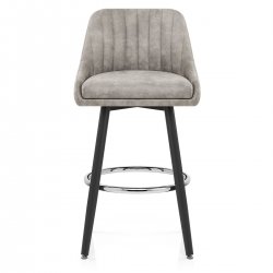 Wildlederimitat Barhocker -...